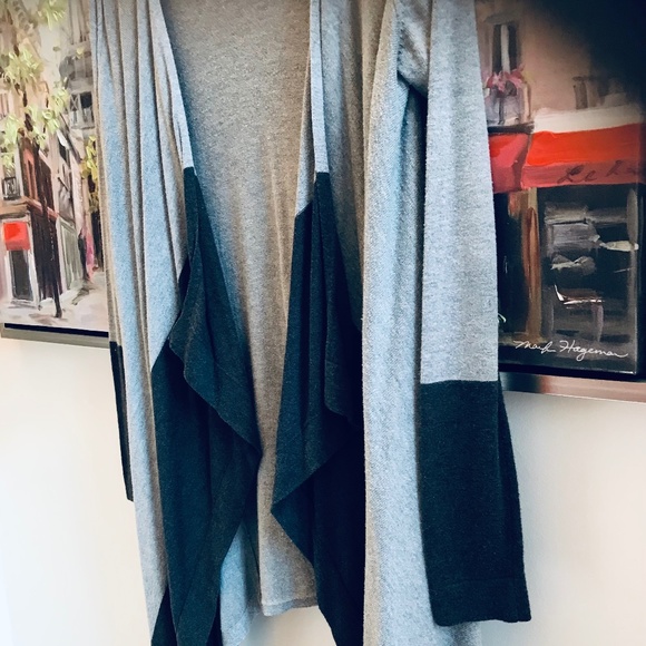 Melanie Lyne Colour Block Cascade Open Cardigan - Picture 3 of 5